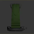 Modern Stylish Sporty Watch with Green Silicone Strap and Black Dial