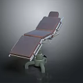 Adjustable Medical Examination Table With Leather Surface And Metal Frame Green Base
