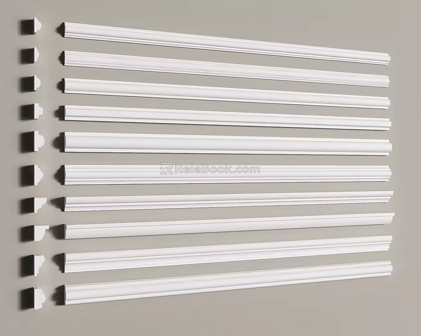 Gypsum line Gypsum line Yin corner line Yang corner line Skirting line ceiling corner line 3d model