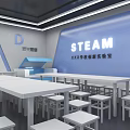 Modern Classroom Virtual Simulation Classroom Computer Classroom Robot Classroom Professional Classroom Maker 3d model