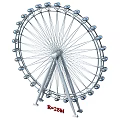Large And Small Ferris Wheel Amusement Equipment With 40M And 25M Radius