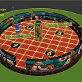 Children's Colorful Inflatable Circular Play Area With Numbers And Patterns