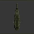 Detailed Green Fish 3D Model with Open Mouth and Fins on Dark Reflective Surface
