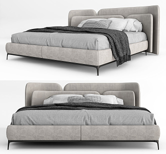 Modern Double Bed 3d model