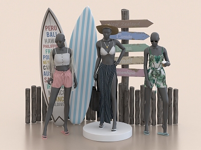 Dummy Sportswear Clothes Dummy Model Underwear Clothing Store Model Skirt Swimwear 3d model