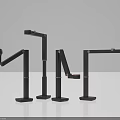 Modern Black Metal Brackets With Minimalist Design And Golden Joints In Various Shapes
