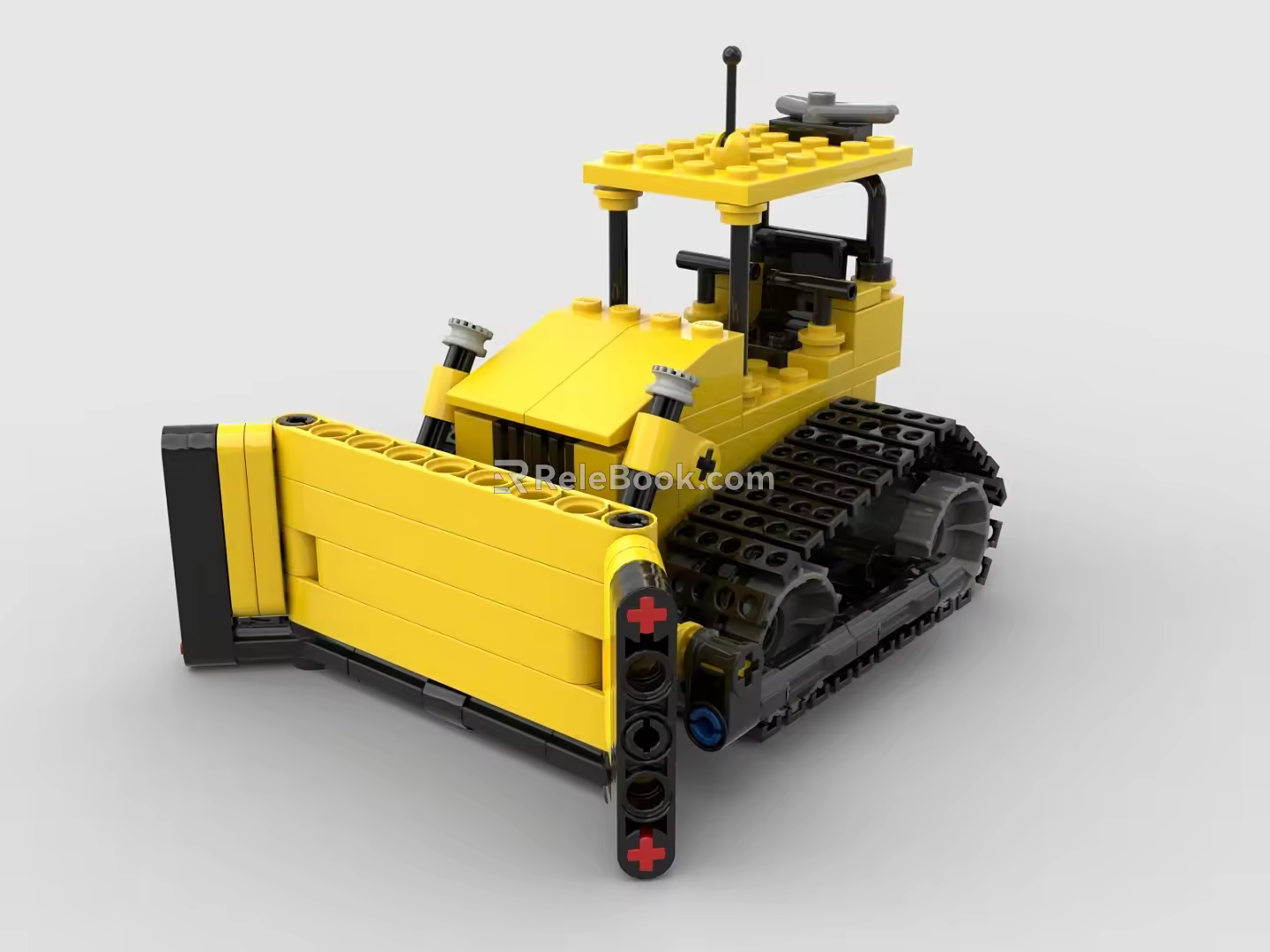 Lego toy building blocks engineering truck bulldozer 3d model