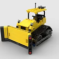 Lego toy building blocks engineering truck bulldozer 3d model