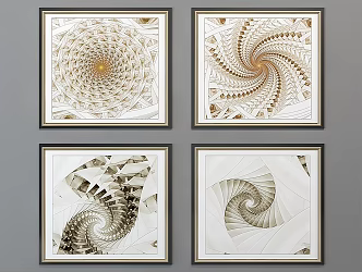 Light Luxury Decorative Painting Hanging Painting 3d model
