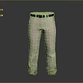 Beige Bloodstained Pants With Distressed Design For Fashionable Costume Look