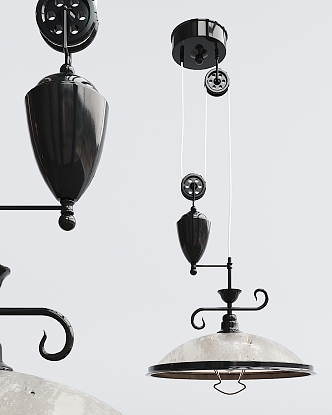 Industrial LOFT Chandelier Iron Chandelier 3d model