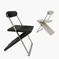 Modern Single Chair Design in Black and White with Unique Metal Frame