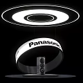 Panasonic Circular Illuminated Art Installation With Ring Design And Central Device 3d model