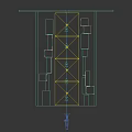 Futuristic City Scene With Illuminated Buildings Digital Screens And Path Arrows