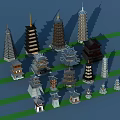 Diverse Collection Of Traditional Architectural Towers With Different Styles And Designs