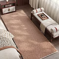 Cozy Brown Square Rug In Living Room With Sofa Bench Decorative Pillow And Wooden Floor