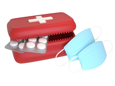 Medical kit Medical kit Mask tablets 3d model