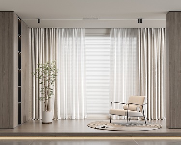 Modern Curtains 3d model