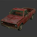 Rusty Red Vintage Truck With Weathered Exterior And Classic Design