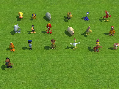 Modern Game Character Cartoon Animals 3d model