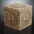 European Tile Mosaic Floor Tile Floor Tile 3d model