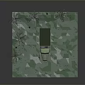 Green Tank 3D Model In Forest With Trees And Grass Terrain