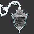 Ornate Black Wall Sconce with White Glass Shade Vintage Style Decorative Lighting Fixture