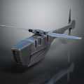 Modern Military Helicopter With Sleek Metallic Body Rotor Blades And Tail Fin