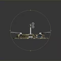 Turret Turntable Railgun Sci-fi Tower Defense Game Tower Defense Sci-fi Turret Game Turret Game Battery 3d model