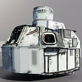 Military Weapon Turret With Metal Structure Hatch Observation Windows And Wear Marks