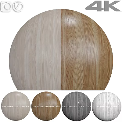Wooden Panel Components With Various Natural Wood Grain Textures And Color Options 3d model