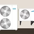 Modern air conditioner external unit 3d model