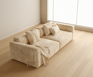 Modern double sofa 3d model