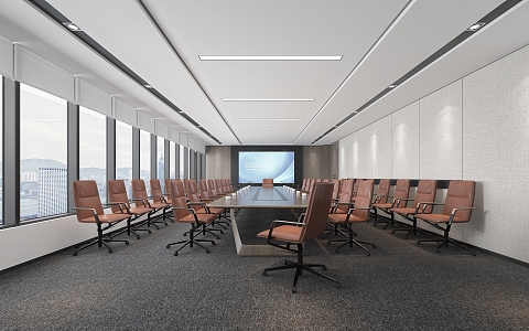 Modern Conference Room 3d model