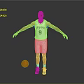Man Wearing SPURS Number 9 Jersey Standing with Basketball on Gray Background