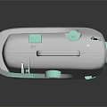 Ane Modern Sewing Machine With White Mint Green Design And Control Panel 3d model