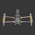 Professional Quadcopter Drone With Camera And Yellow Propellers For Aerial Use