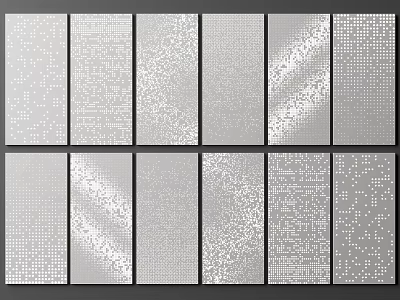 Modern Punched Plate Perforated Aluminum Plate Gradient Perforated Plate Perforated Wall Panel Mine Screen Exterior Wall Orifice Plate 3d model
