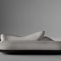 Modern Abstract Sofa With Gray And White Wave Shaped Design For Living Room Interior