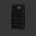 Black Frodl Display Shelf With Multiple Shelves For Storage And