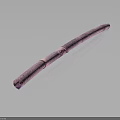 Purple Textured Cylindrical Tube Object With Central Hole On Dark Surface