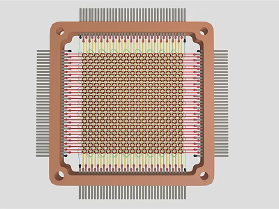 Industrial Equipment Cooling Component With Metal Grid Structure For Efficient Heat Dissipation 3d model