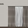 Stylish Layered Curtains With Brown And White Panels For Modern Room Decor
