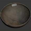 Hand Carved Brown Clay Bowl With Traditional Sculpted Patterns And Round Shape