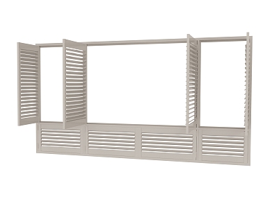 Modern Bay Window 3d model