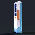 Modern Column Designs Featuring Geometric Shapes Colorful Accents And Transparent Elements 3d model