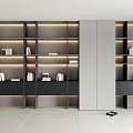 Modern Bookcase Decorative Cabinet 3d model