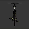 Electric Mountain Bike With Black And Yellow Frame Large Wheels And Battery