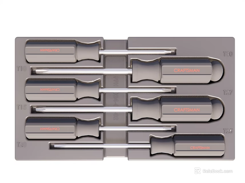 Professional Screwdriver Set With Precision Magnetic Tips Ergonomic Handles And Storage Case 3d model 