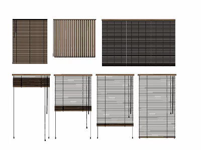 Stylish Modern Blinds With Various Styles And Colors For Home Window Decor 3d model
